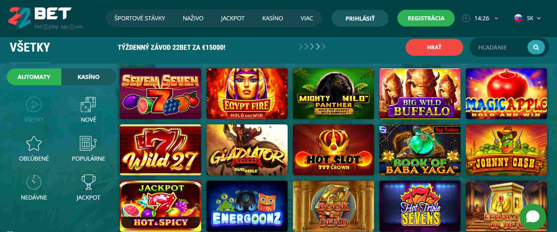 22bet SK