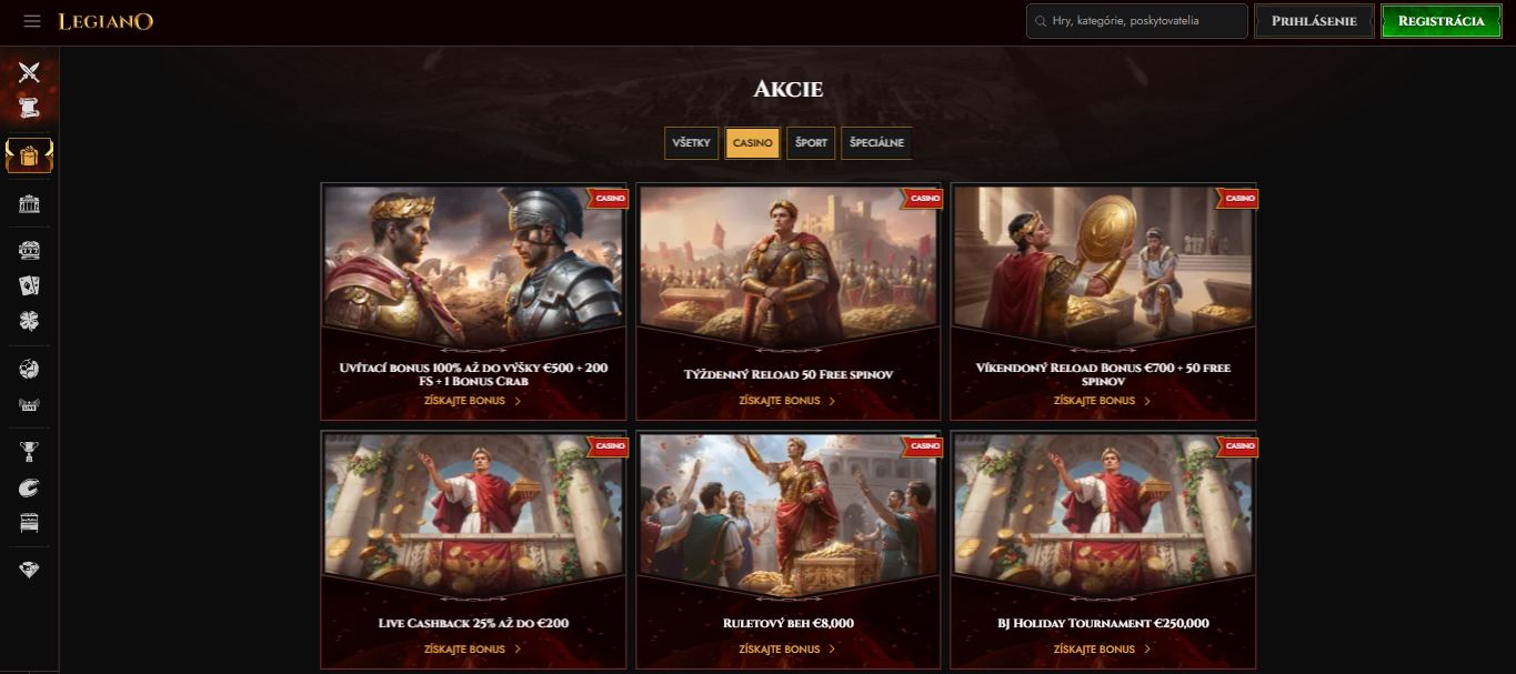 Legiano Casino Bonuses Slovakia, stavkovekancelarie.pro