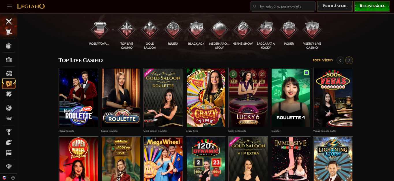 Legiano Live Casino Slovakia, stavkovekancelarie.pro