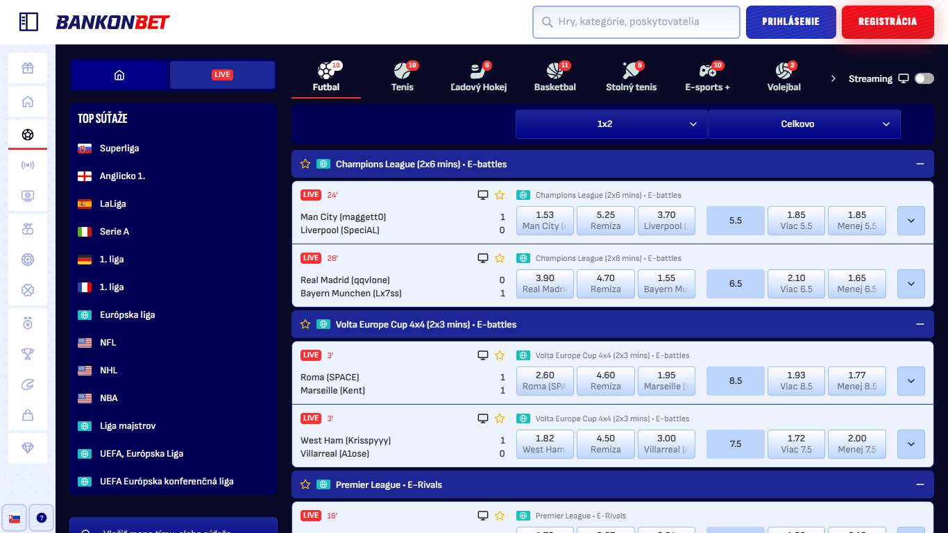 Bankonbet Live Sport Betting Slovakia, stavkovekancelarie.pro