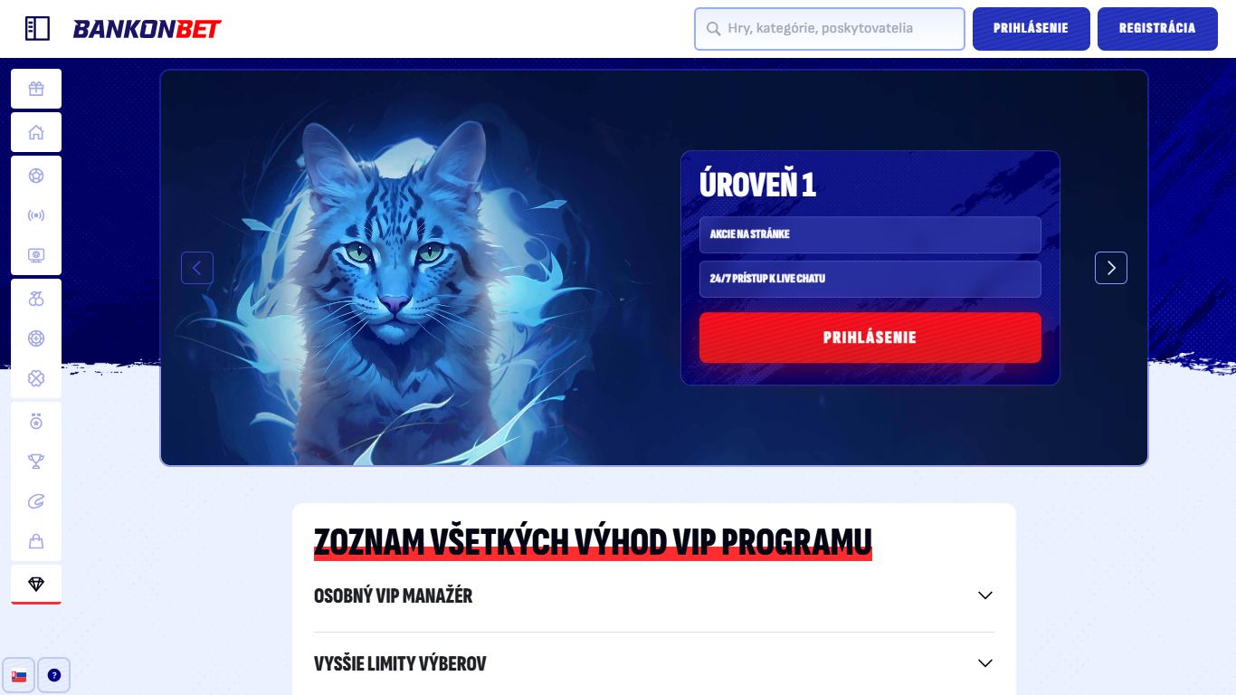 Bankonbet VIP program Slovakia, stavkovekancelarie.pro