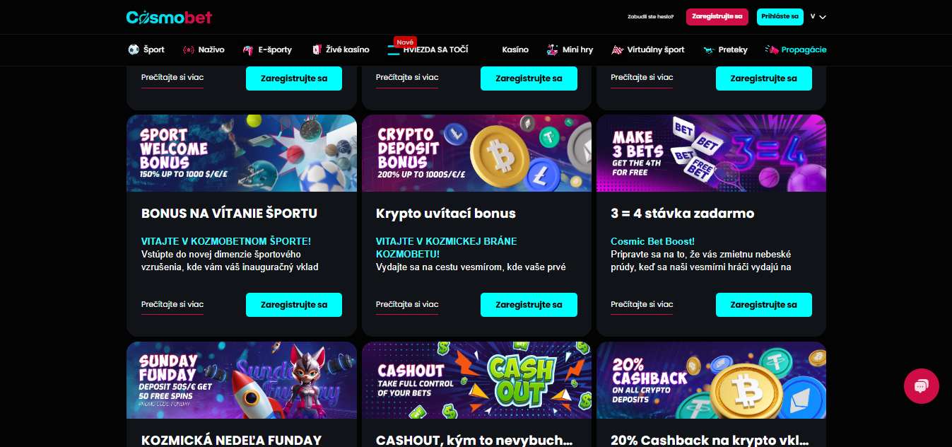 Cosmobet Bookmaker Bonuses Slovakia, stavkovekancelarie.pro