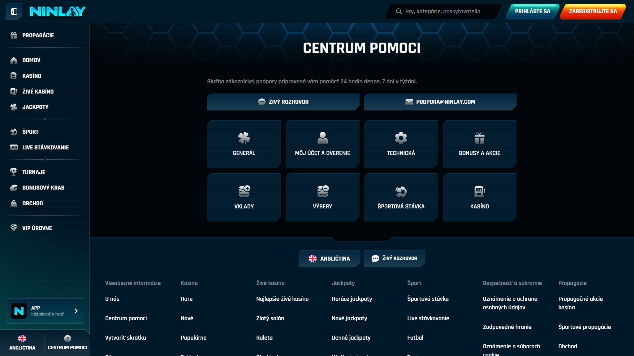 Ninlay Help-Centre Slovensko, stavkovekancelarie.pro