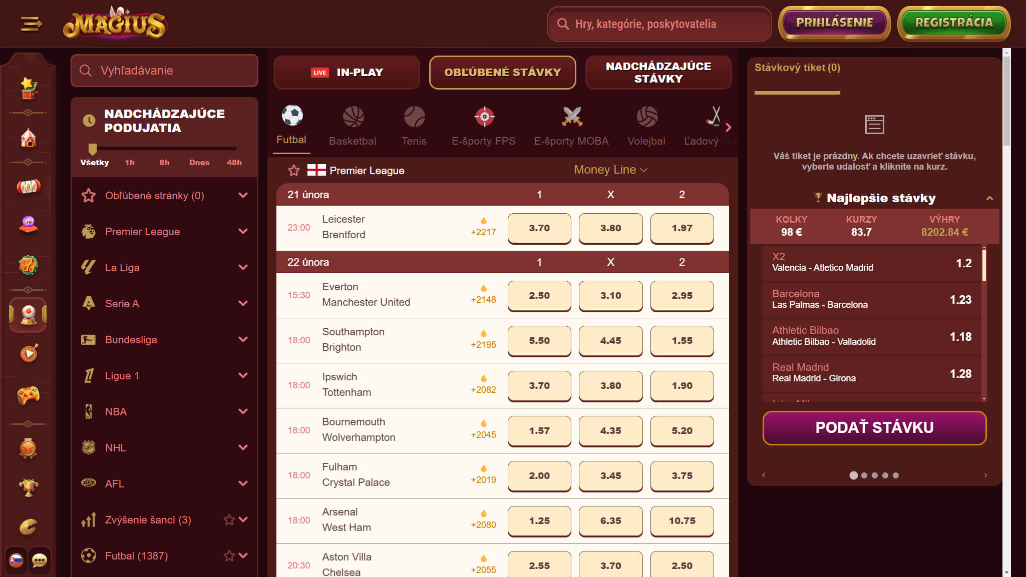 Magius Bookmaker Sport Betting Slovakia, stavkovekancelarie.pro