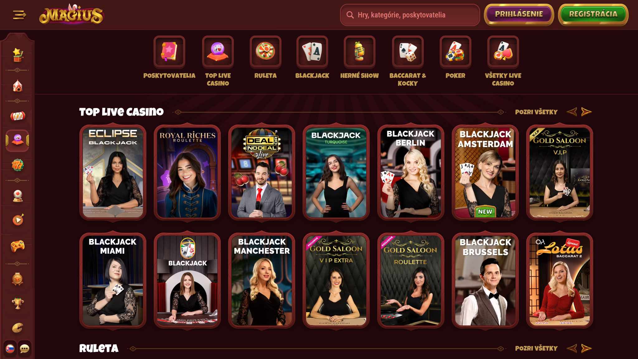 Magius Casino Live Slovakia, stavkovekancelarie.pro