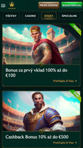 Casinia Bonusy