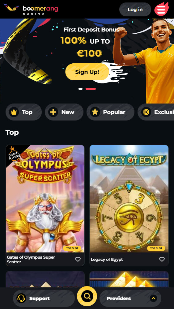 Boomerang casino mobile