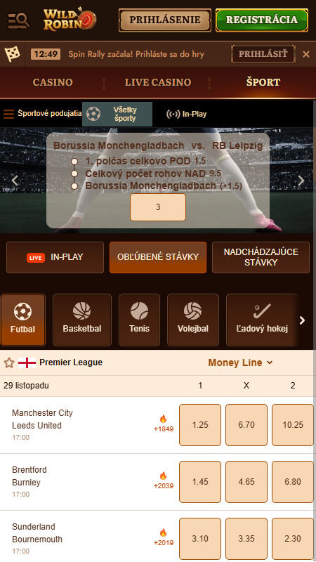 WildRobin bookmaker sport betting