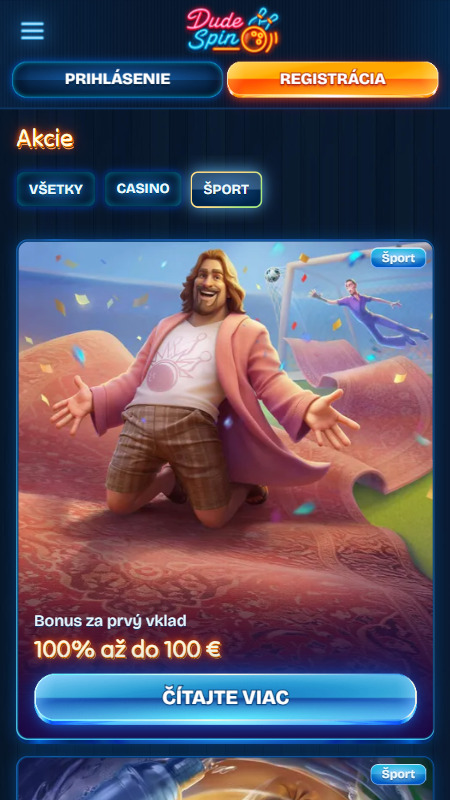 DudeSpin bookmaker bonuses